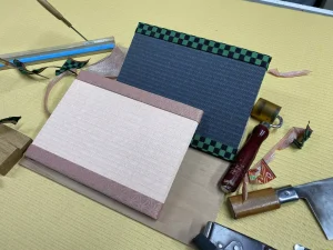 和紙おもて仕様のミニ畳作り体験